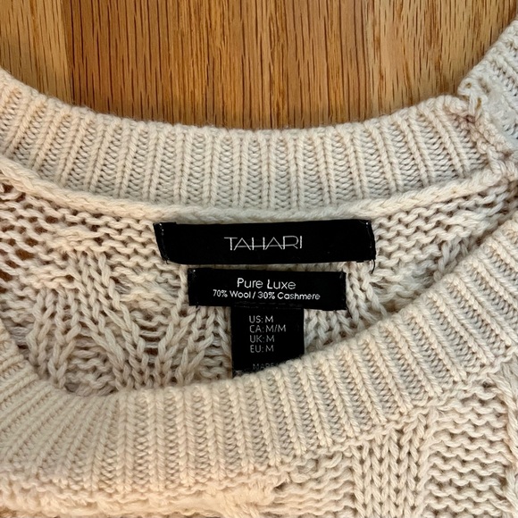 Tahari Pure Luxe Cable Knit Tunic - Picture 3 of 4